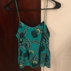 Spaghetti straps printed blouse